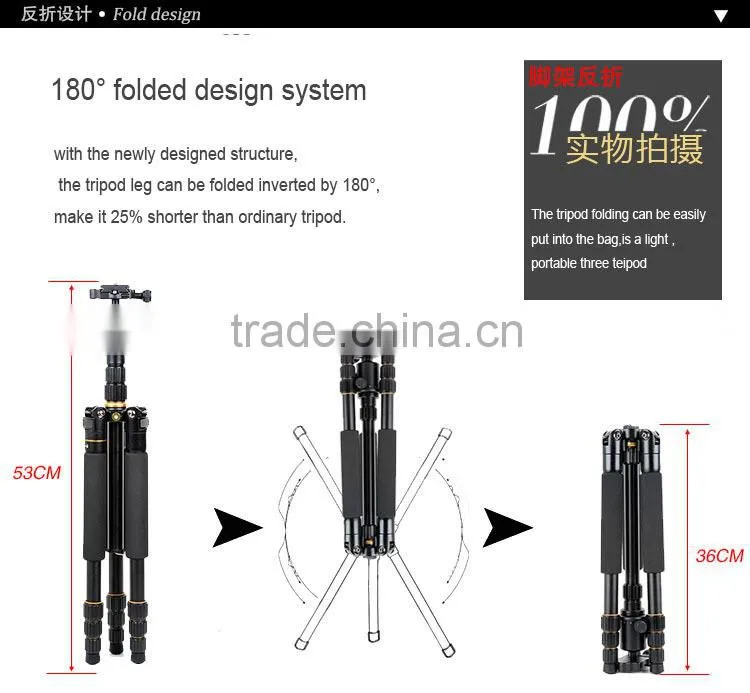 Portable BEIKE Q-999S safety aluminum Camera Tripod Monnopod