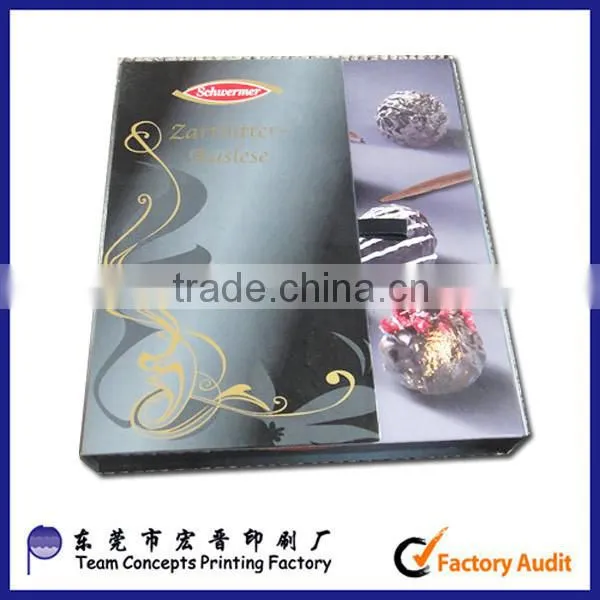 high quality foldable chocolate cardboard packaging box