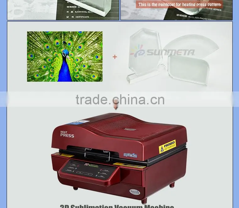Sunmeta factory sublimation cystal trophy for 3D vaccum machine BXP-01