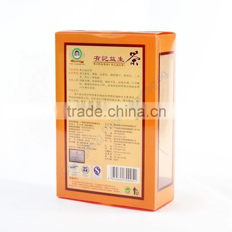plastic tea packaging box window boxes