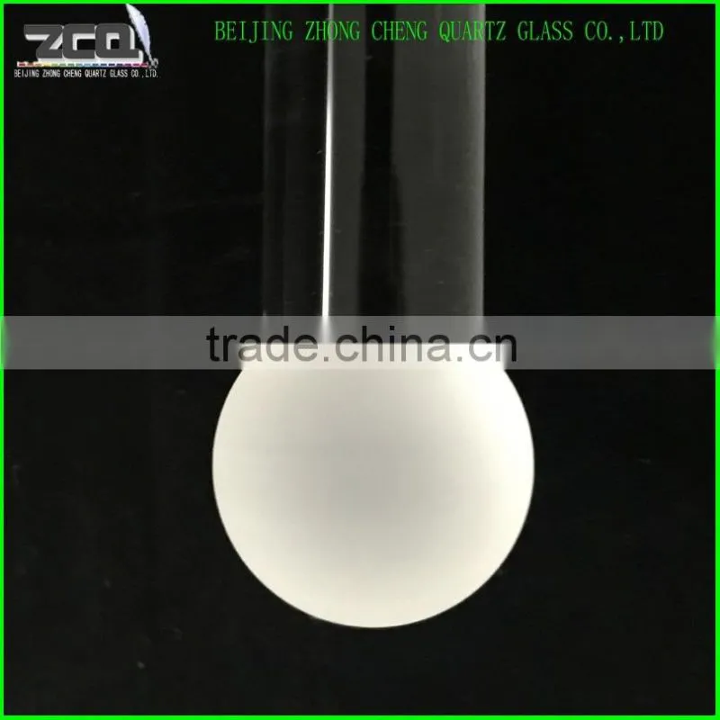 High Quality Crystal Quartz Glass Rod With A Fine Grind Ball Ending