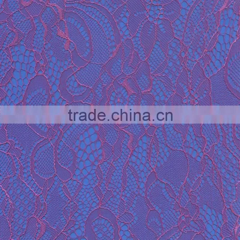 Nylon mesh net embroidery lace fabric for fashion dress
