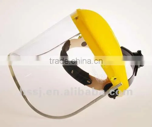 2016 safety helmet with PC face shield safety anti-impact face shield half helmet with face shield manufacturer in China