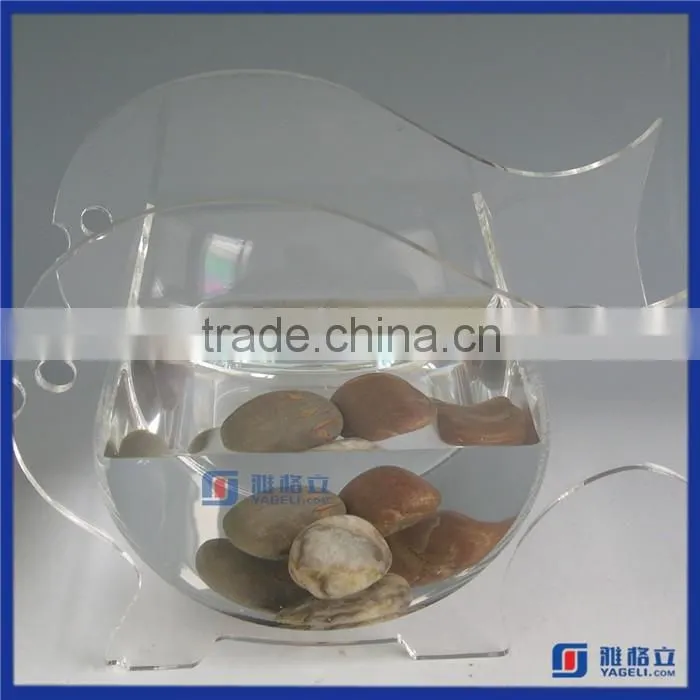 Manufacturer supplier fish shaped acrylic fish tank / plexiglass aquarium stand / pmma fish bowl stands