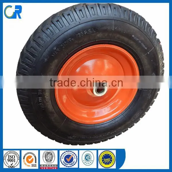 Factory Inflatable Pneumatic 4.00-8 400mm Air Rubber Wheel