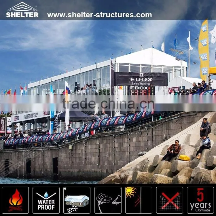 High Class Large Double Decker for sailing event multi-level marquee for sale