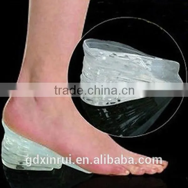 5 Layers PU Gel Soon Taller Shoe Insole/Cushions Thicken Pure Silicone Height Increasing Heel Pads