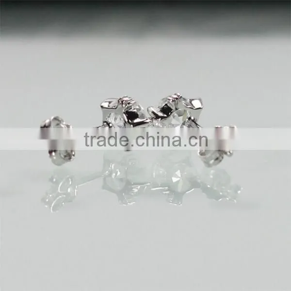 925 silver fashion earring gold plated earring crystal diamond CZ pearl earring