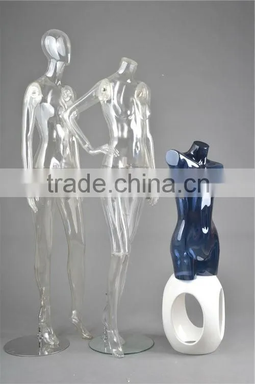 Transparent plastic PC mannequin