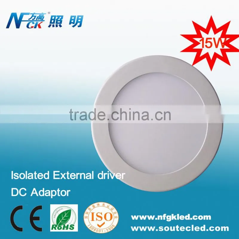 Competitive price high quality Round LED Recessed Panel Lights 15W