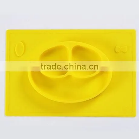 BPA Free Custom Baby Kids Silicone Placemat Plates