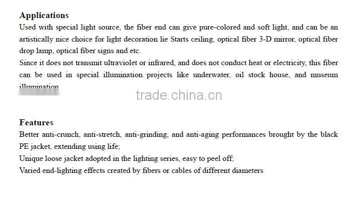 end light optical fiber star ceiling