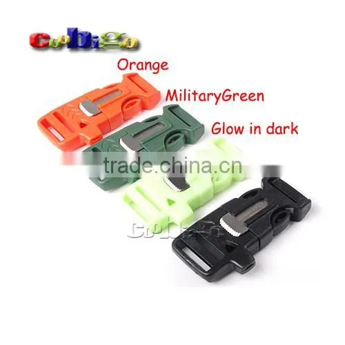 #FLC160(Mix-s) for Paracord Bracelet 3/4"(19mm) Survival Emergency Kit Flint Fire Starter Whistle Buckle