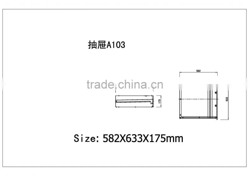 Stainless Steel Drawer of Commercial Design for Kitchen