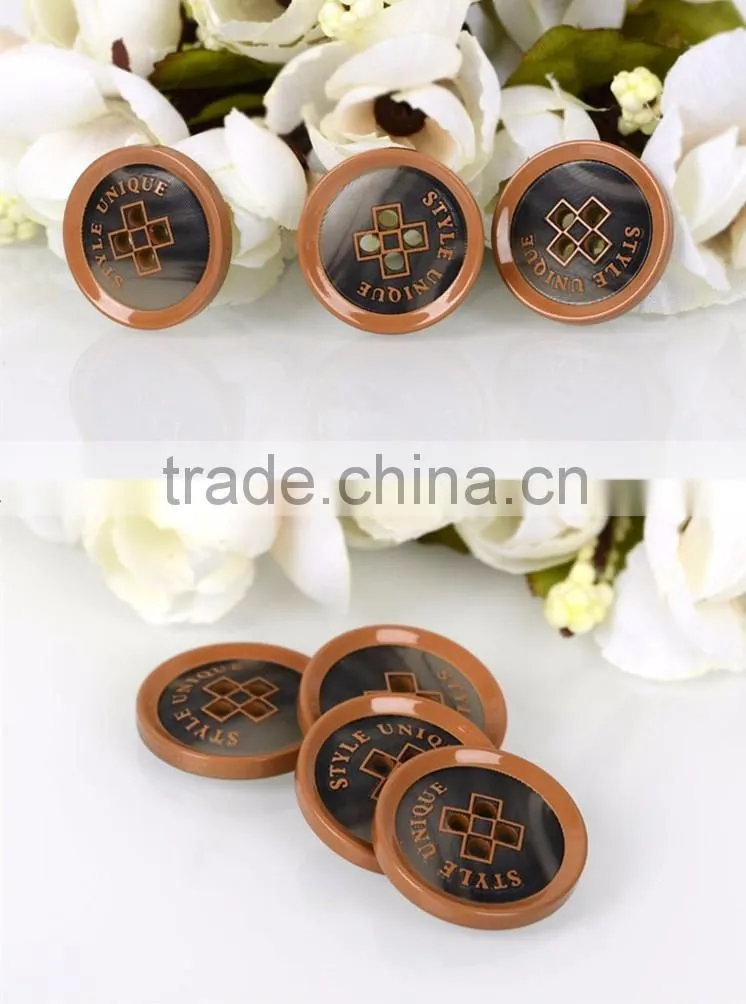Three color Resin Laser Button,suit cost buttons
