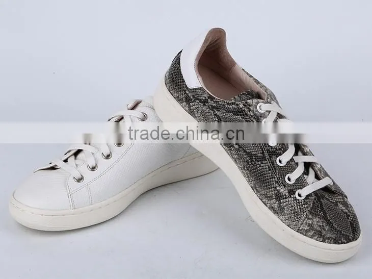 OEM/ODM 2016 slip on printed snake leather sport sneakers school women shoes