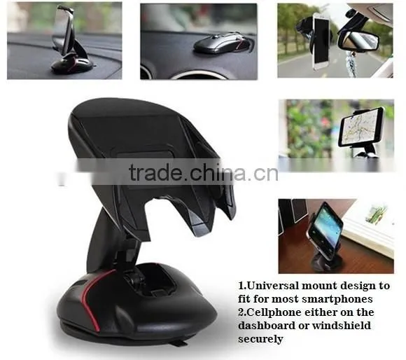 Universal designed sucition cup dashboard phone car holder
