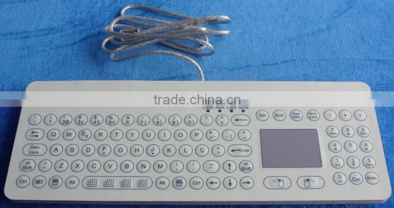 IP68 dustproof desktop all-in-one industrial membrane keyboard with full function