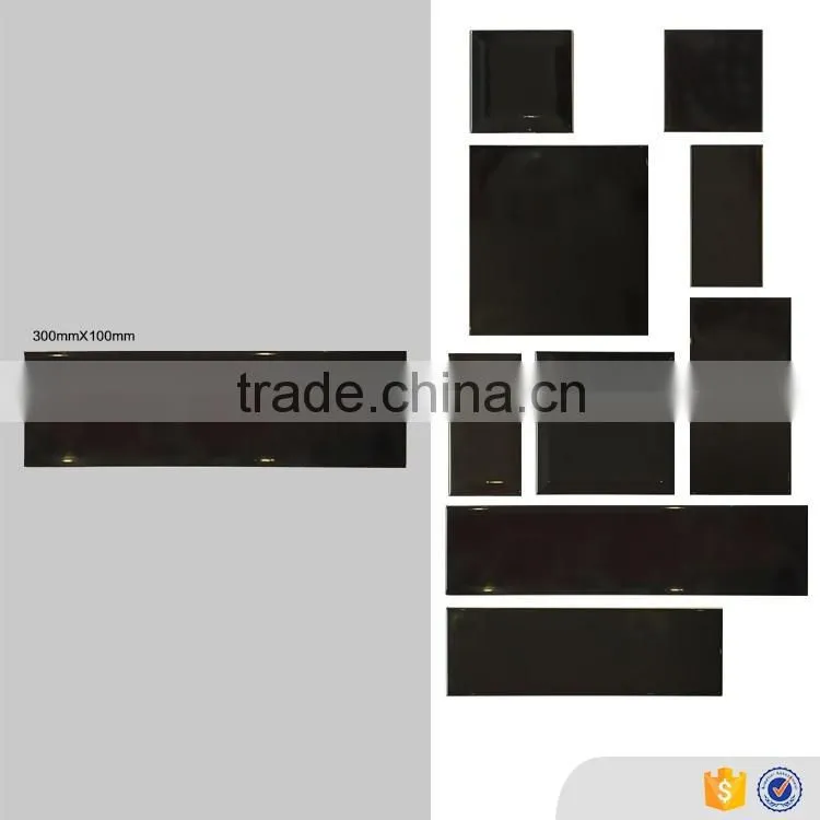 brick look black ceramic wall tile bathroom,10x30 glazed kitchen interior indoor tiles