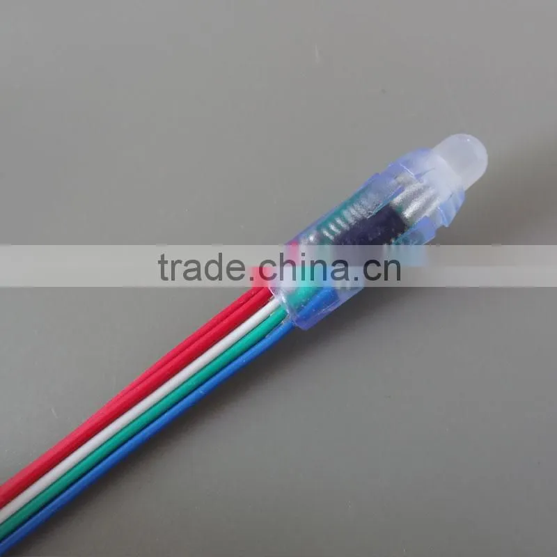 waterproof IP66 12mm full color DC5V LPD6803 IC led string light led christmas pixel light
