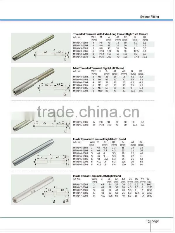 Stainless Steel Rigging Screw/ Closed Body Turnbuckle