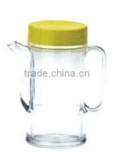 Squeeze sauce colored plastic condiment bottle