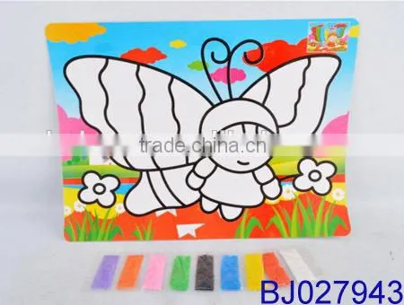 Very cheap kid toy funny intelligent diy sand art kit