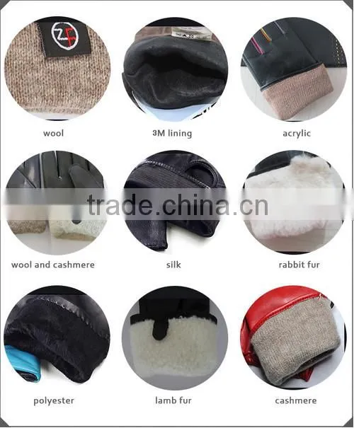 hot sale stylish leather lady wearing red color leather gloves in winter