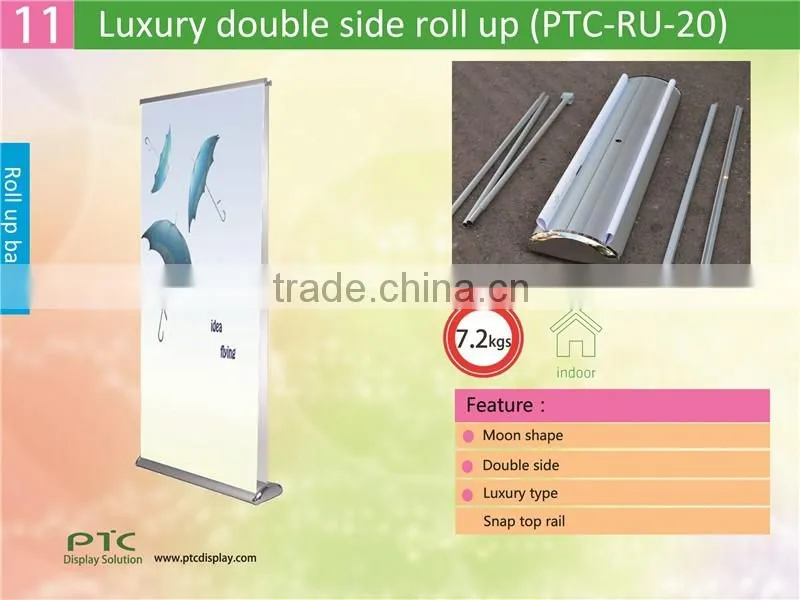 Retractable banner stand
