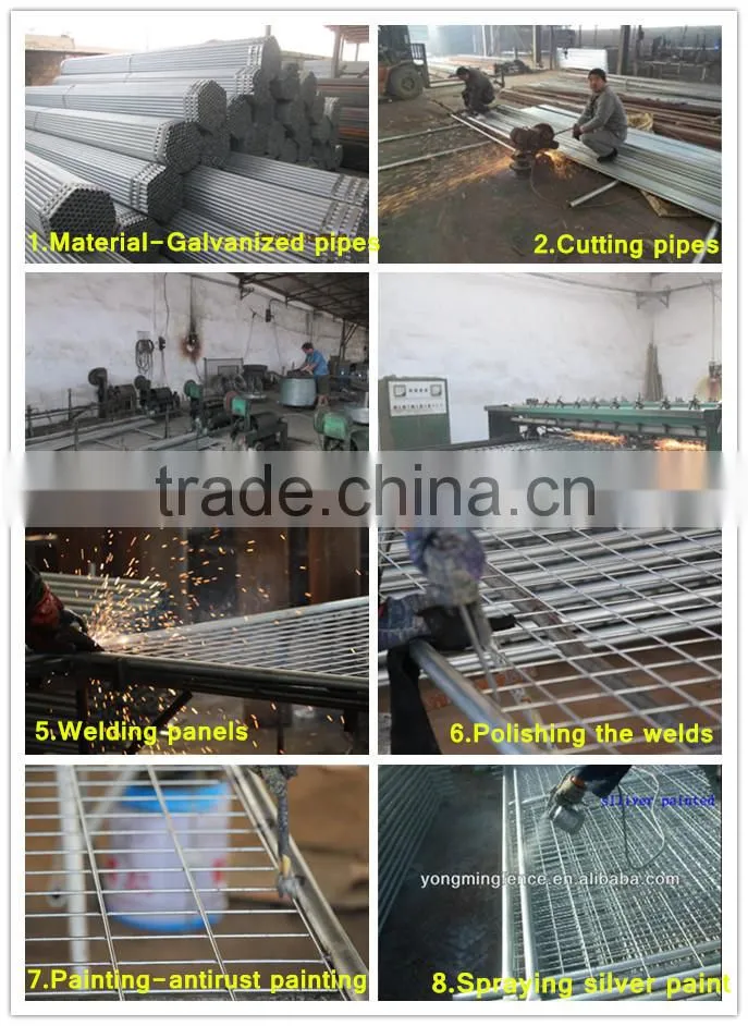 Cheap galvanized temporary fencing, concrete filled block temporary fence base