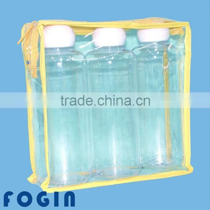fashion transparent PVC Shampoo Bag with handle