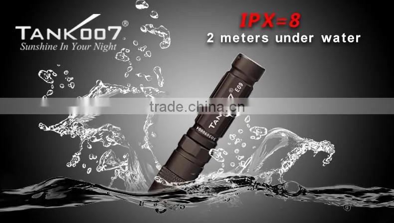 Waterproof mini led flashlight TANK007 E09 hand led torch