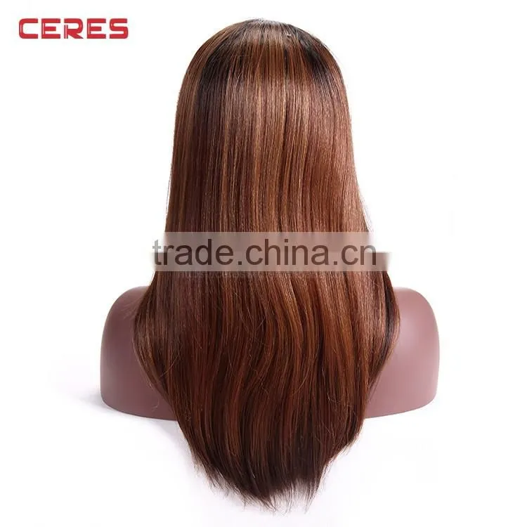 overnight delivery lace front wigs different colors high temperature fiber silk straight lace front wig in stock
