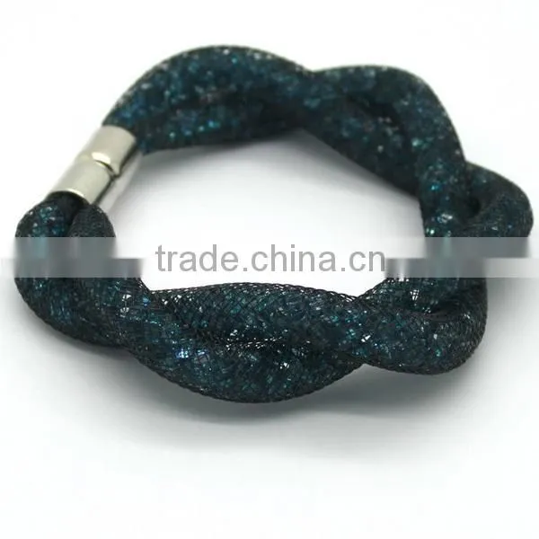 mesh style wrap mixed crystals bio magnetic bracelet price