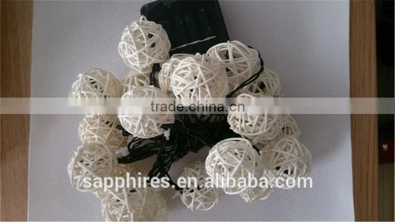 20L led solar string light with pendants--colorful sepa takraw