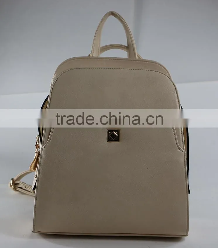 2015 Fashion girls school bag pu satchel bag leather backpack