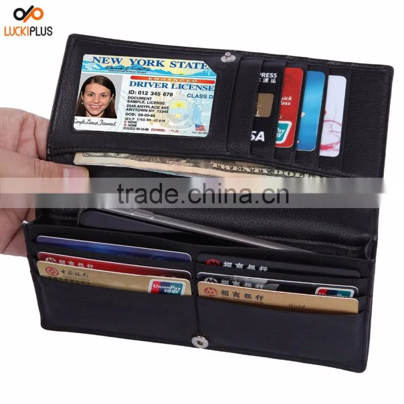 Luckiplus RFID Blocking Safe Wallet for Women Red Color Card Wallet