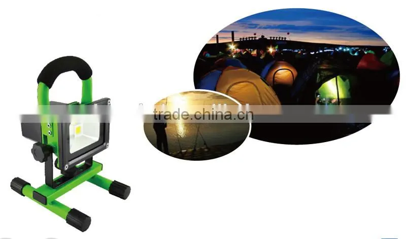 Portable Flood Light IP65 Epistar Battery Power Rechargeable LED Floodlight 10W Replaceable Outdoor Rechargeable Flood Lights