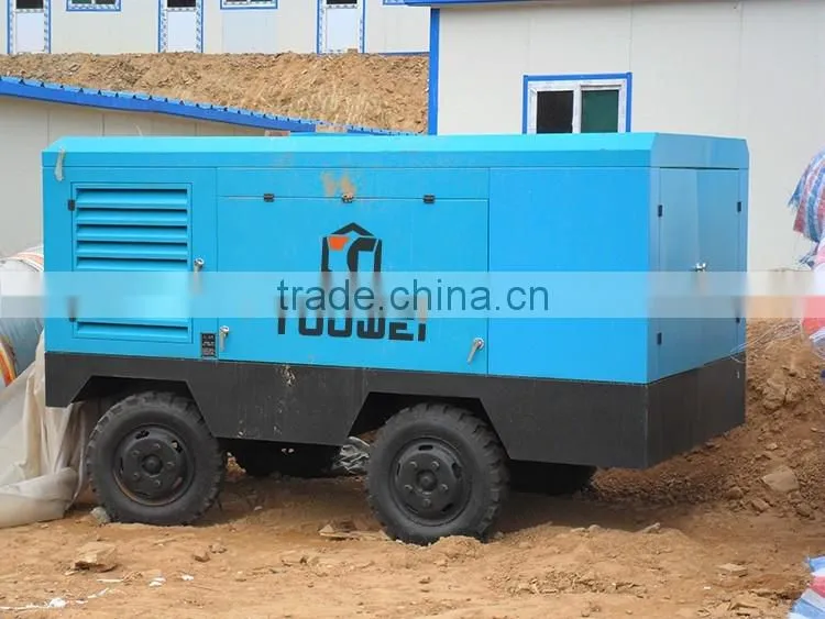 17/14.5 600cfm 210psi diesel engine screw type mobile air compressor