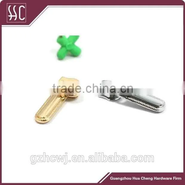 fashion mini zipper puller, metal material zipper puller, Guangzhou fancy zipper puller for handbag