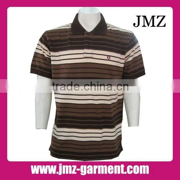 Mens yarn dyed stripe polo shirt