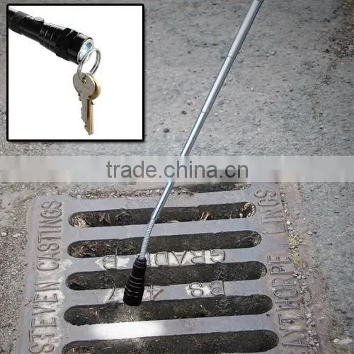 Magnet Clip Pick up tool Retractable LED Flashlight