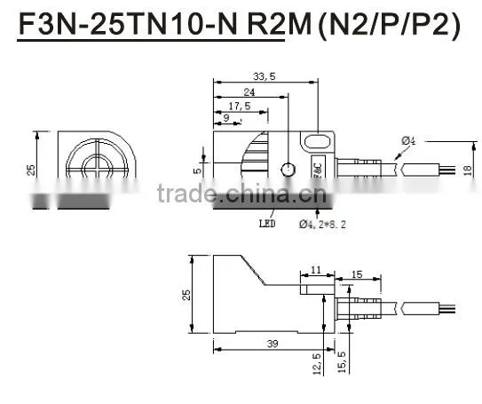 10mm detection distance 12-24VDC Front inductive NPN PNP Proximity Switch transducer