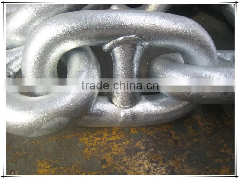 HDG or black U3 dia 12.5-75mm marine stud link anchor chain