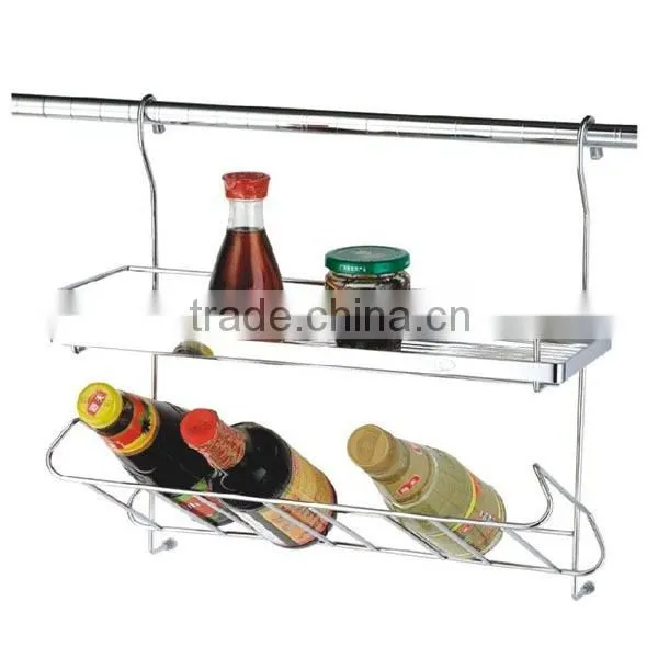 2 Tiers Chrome Hanging Spice Rack