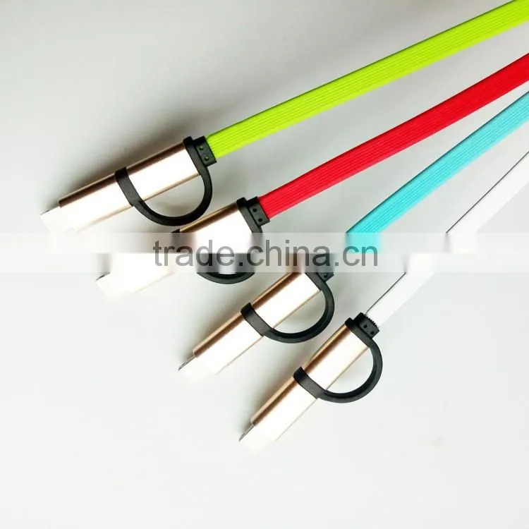 High speed flat noodle micro data micro usb power cable for Samsung