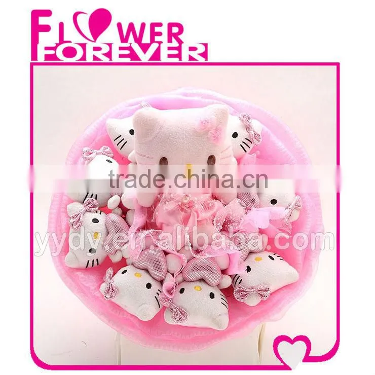 Lovely Plush Kitty Bouquet Valentine Gift