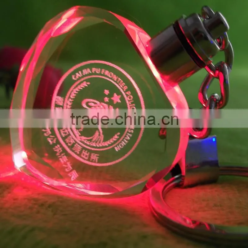 Customized Heart Shape Crystal KeyChain for Promotion Gift CKM015