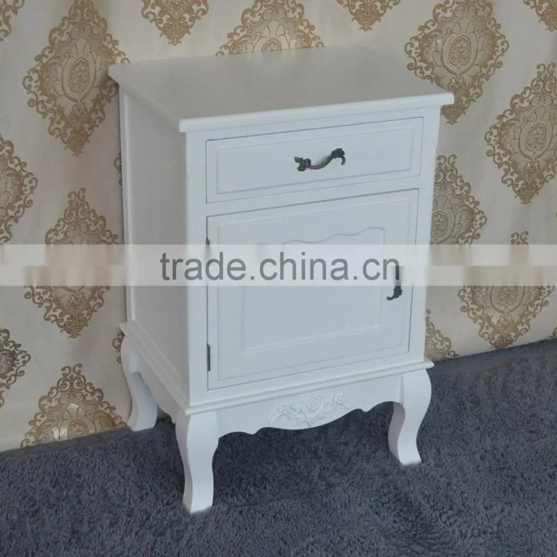 Excellent design good quality modern decoration wood carved bedside table with drawer