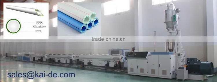 China Fiberglass Reinforced PPR Pipe Making Machine /PPR GF PPR Pipe Extrusion Machine/Production Line Maker